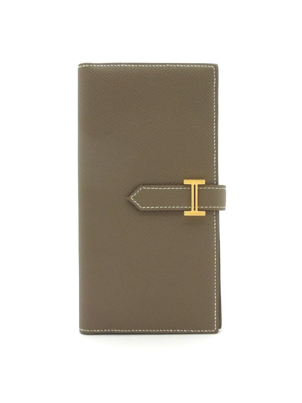 Hermes Wallet Bearn Soufflet Etoupe Gold